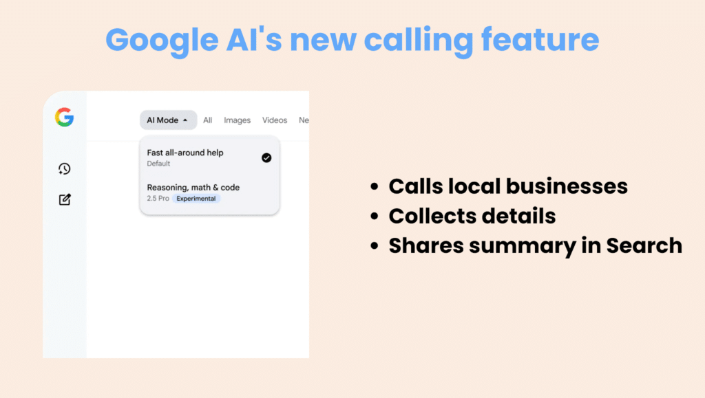 Google AI new calling feature