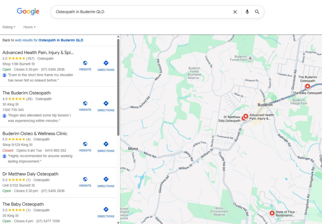 Australian directory dashboard screenshot