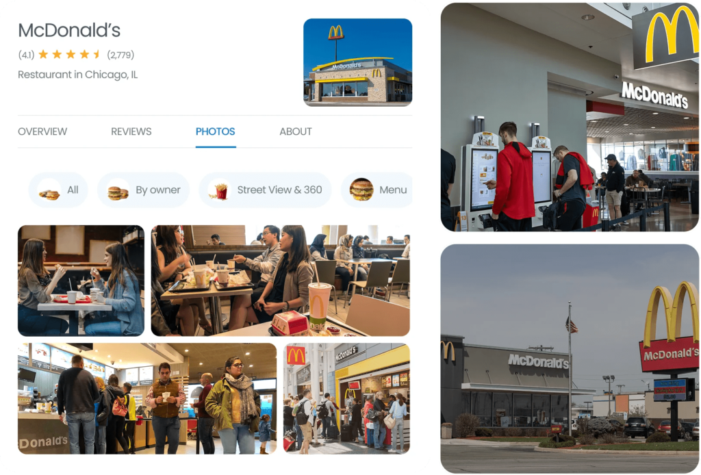 Google Business Profile of McDonalds
