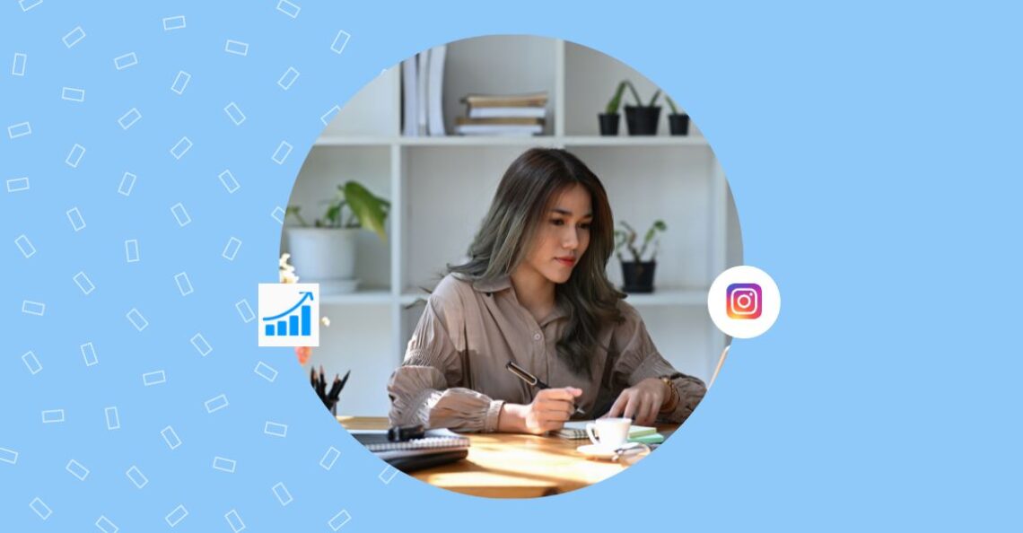 Image shows a person browsing on Instagram