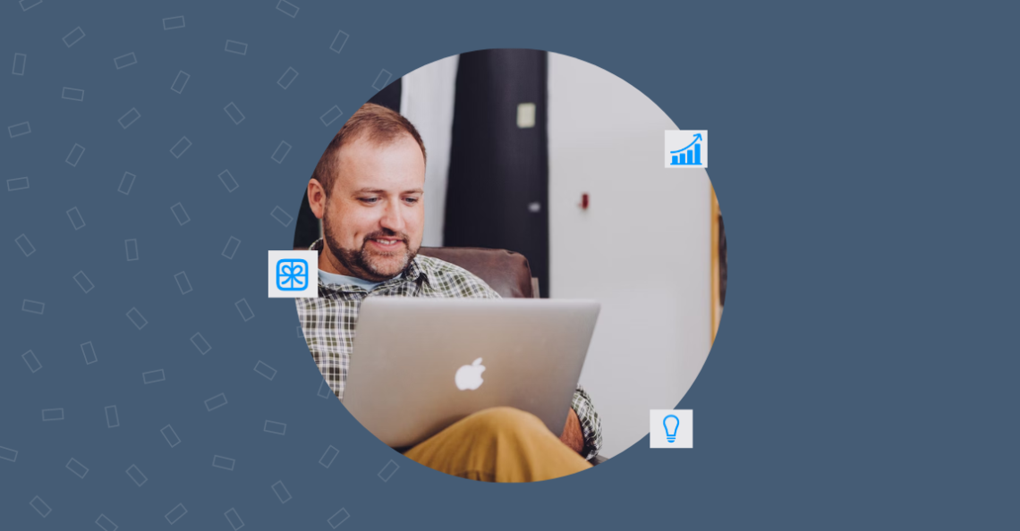 Person using laptop to create a referral partner program