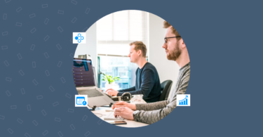Team working on connecting with audience for social selling